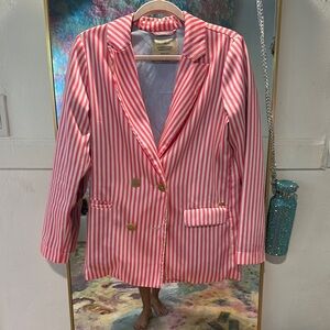 Pink Striped Women's Blazer